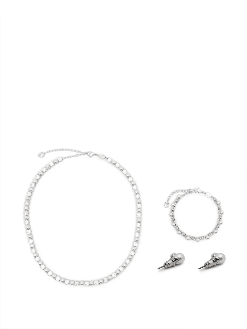 Matrix crystal-pearl necklace (set of three) - Image 1