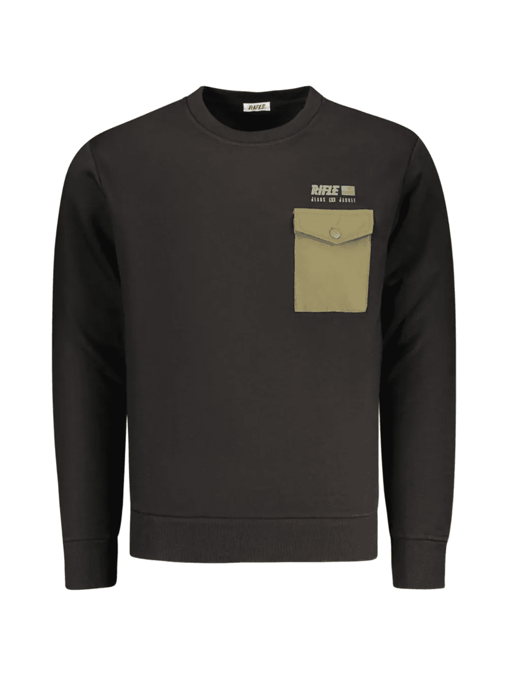 logo-print flap-pocket sweatshirt - Image 1