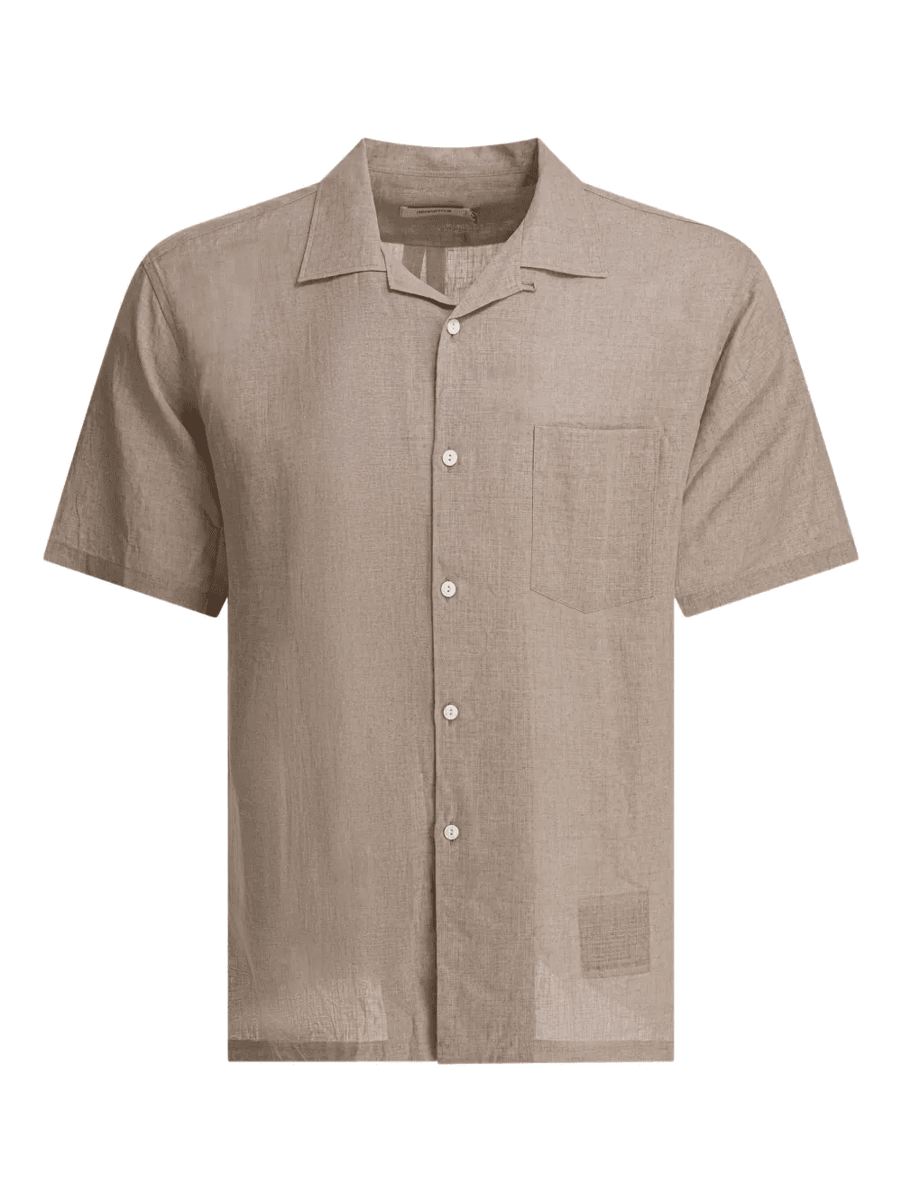 revere-collar linen shirt - Image 1