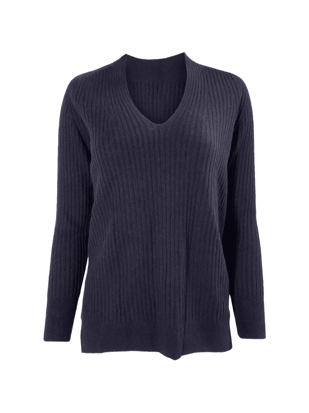 V-neck ribbed sweater - Image 1