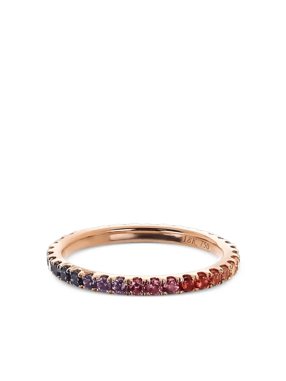 18kt rose gold Rainbow Sapphire ring - Image 1