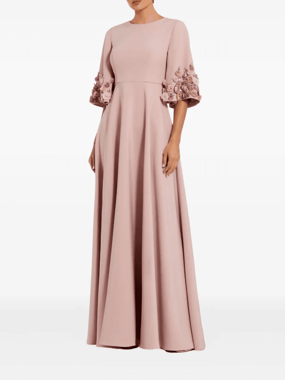 floral-embellished maxi dress - Image 1