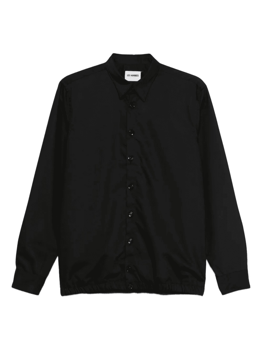 button-down elasticated-hem shirt - Image 1