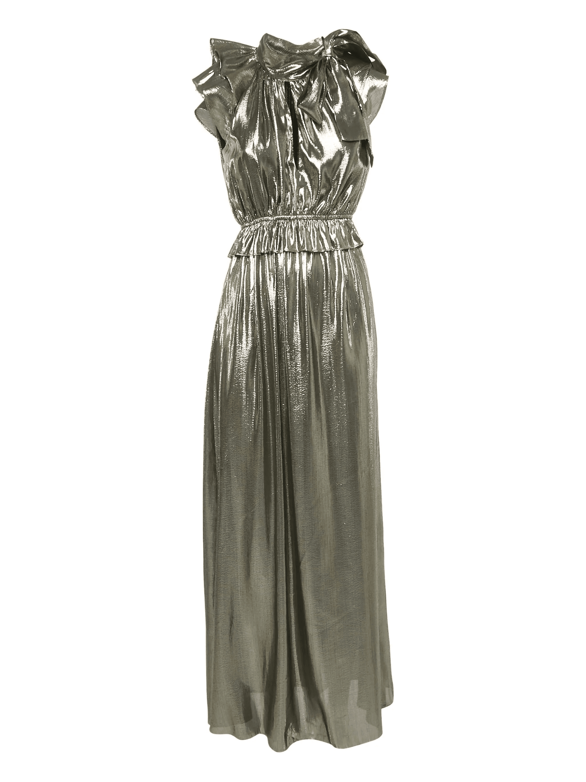 ruffle neck-tie maxi dress - Image 1