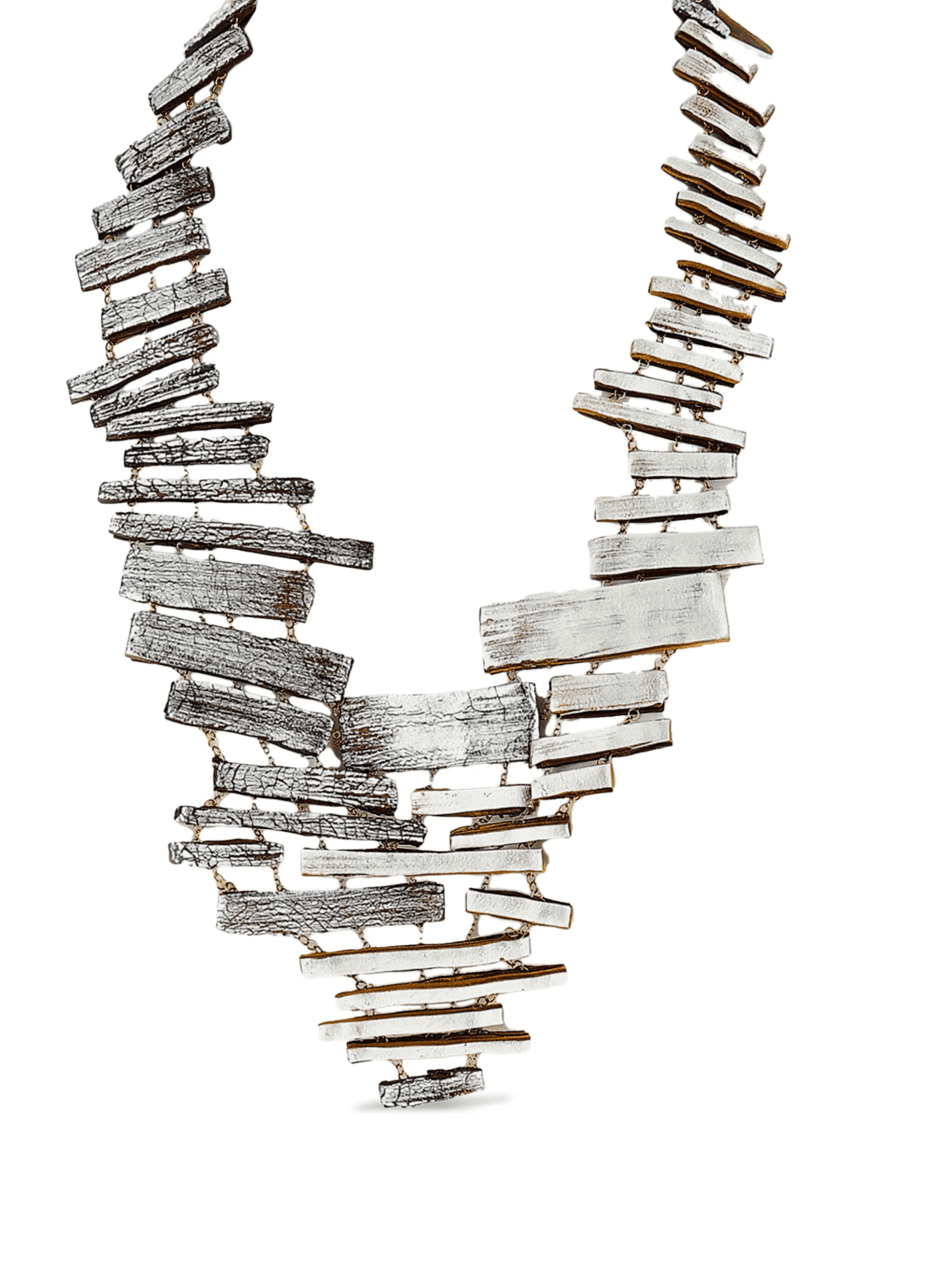 handmade rectangular-shapes necklace - Image 1