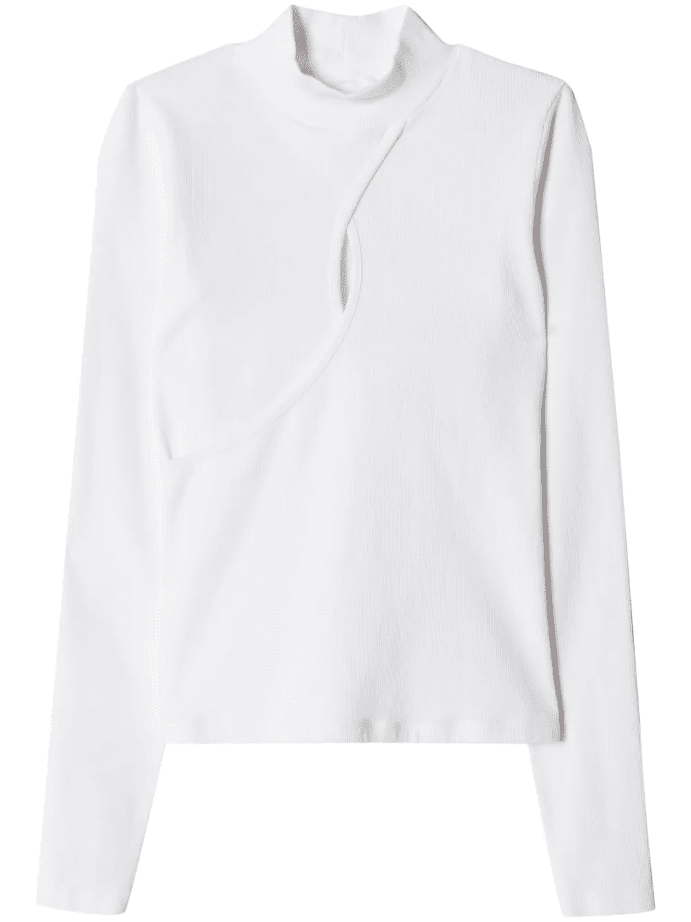 keyhole cut-out mock neck top - Image 1