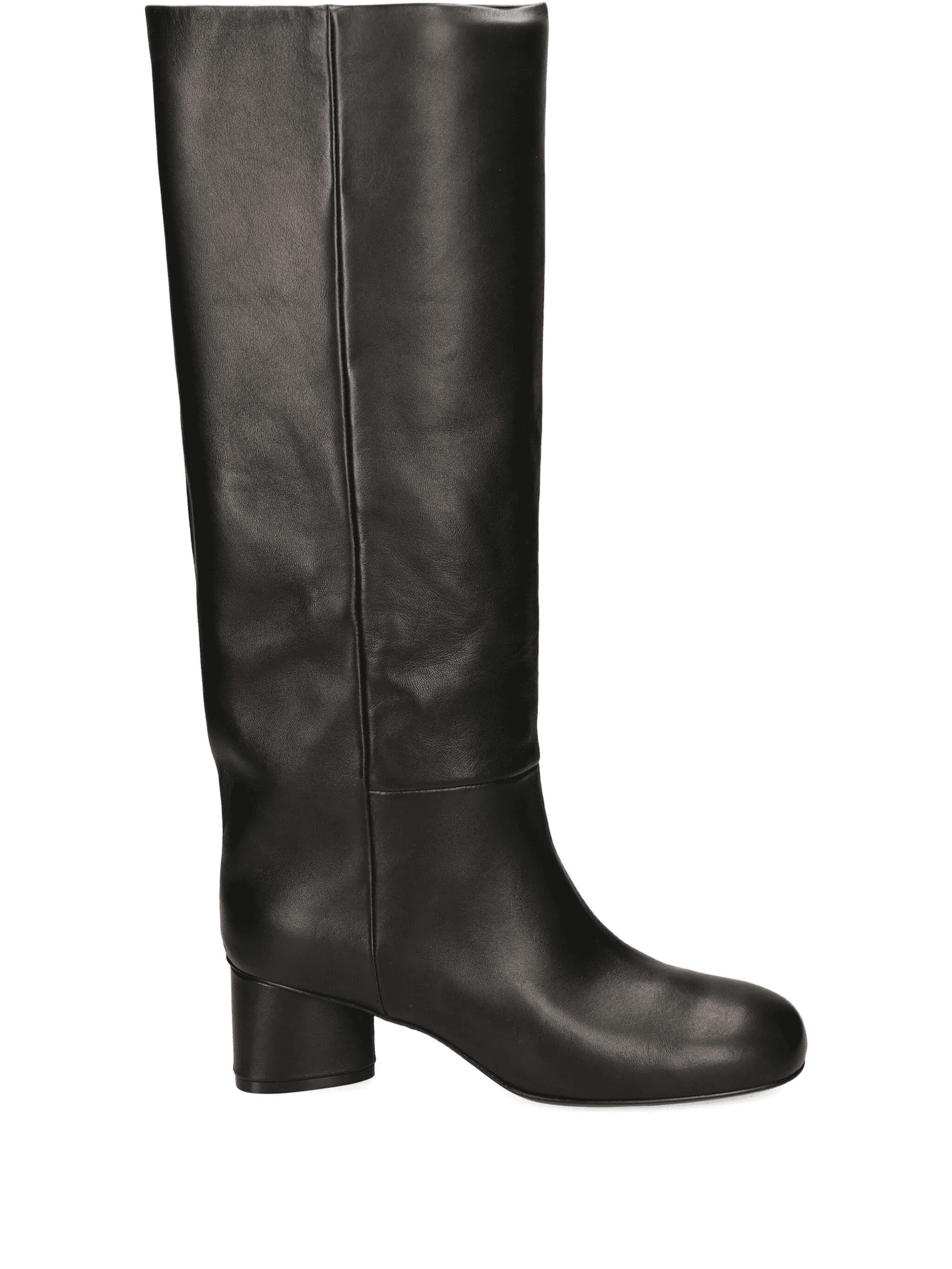 block-heel leather knee-high boots - Image 1