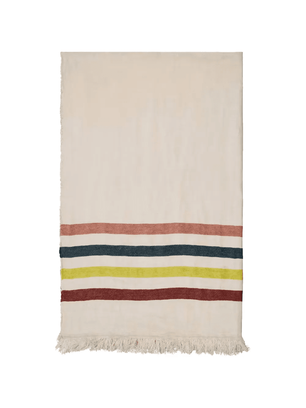 Belgian Fouta striped fringed towel - Image 1