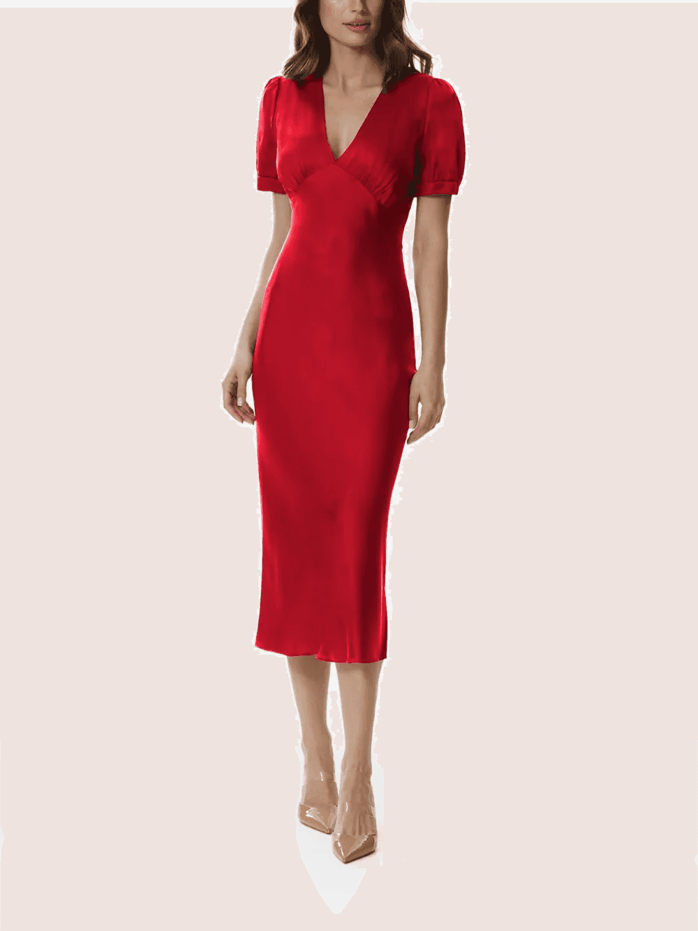 Sharon V-neck midi dress - Image 1
