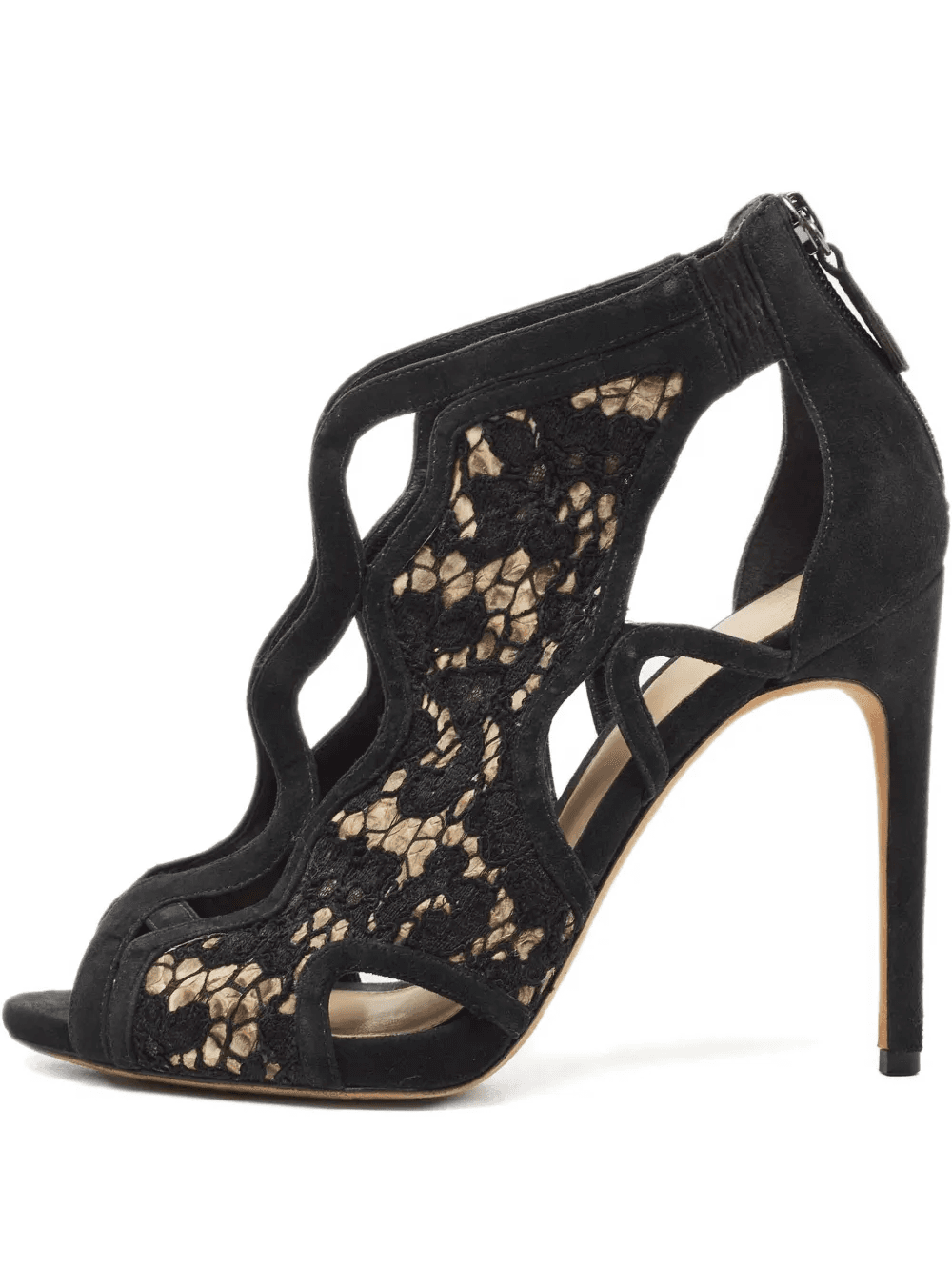 Pre-owned 110mm cut-out lace sandals - Image 1