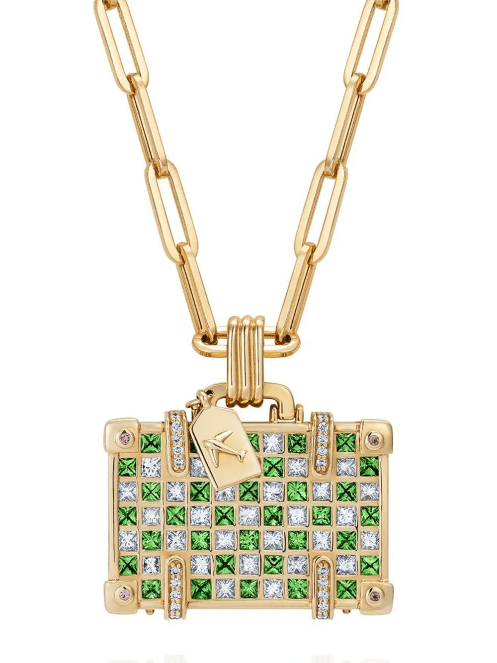 14kt yellow gold Travel multi-stone necklace - Image 1