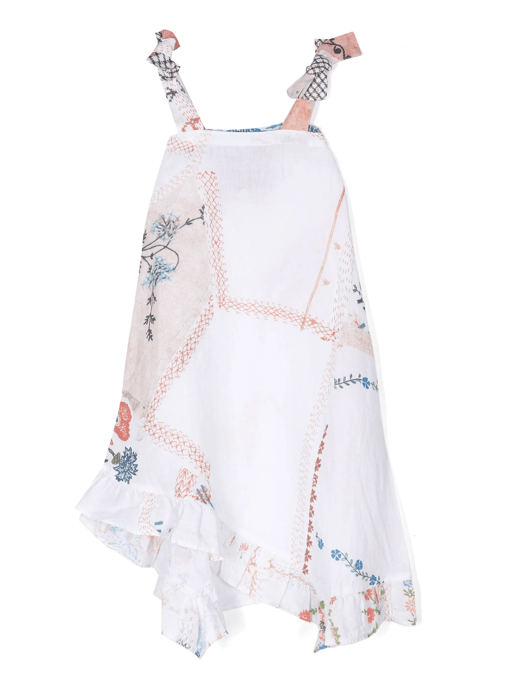 floral-print linen dress - Image 1