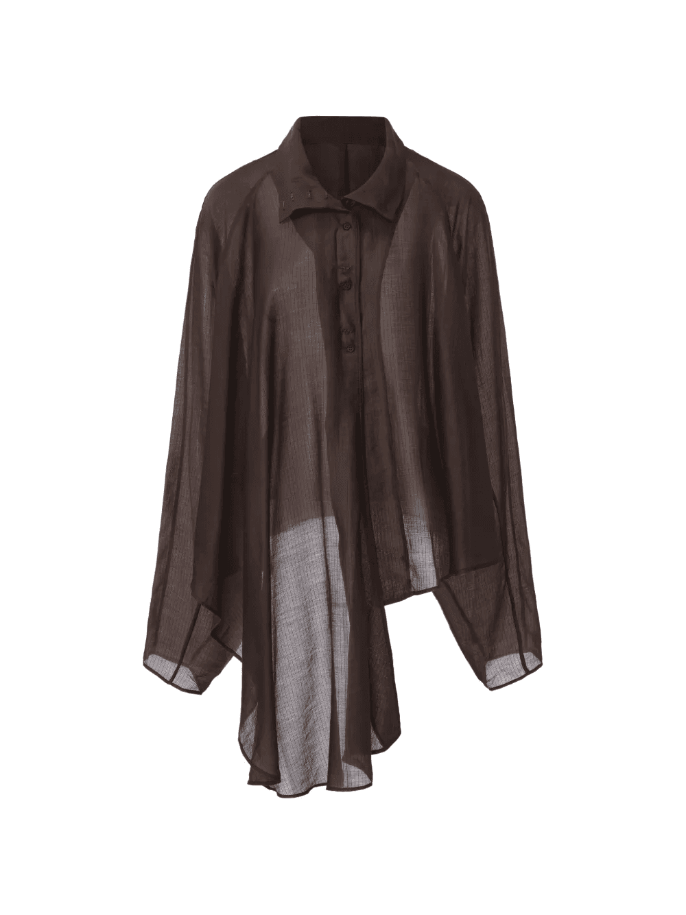 Elise asymmetric sheer shirt - Image 1