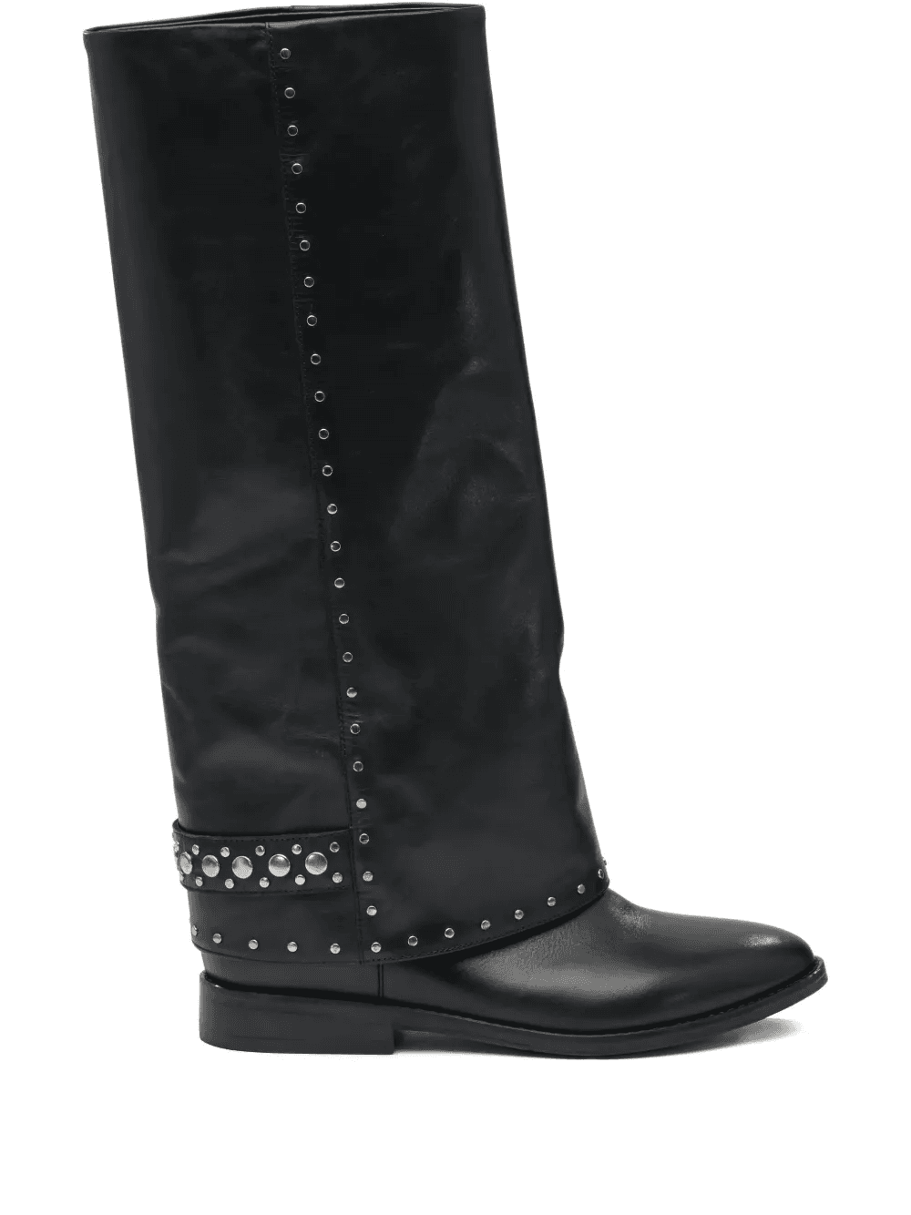 stud-embellishment leather boots - Image 1