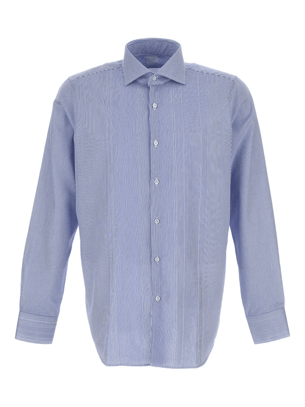 striped-pattern button-fastening shirt - Image 1