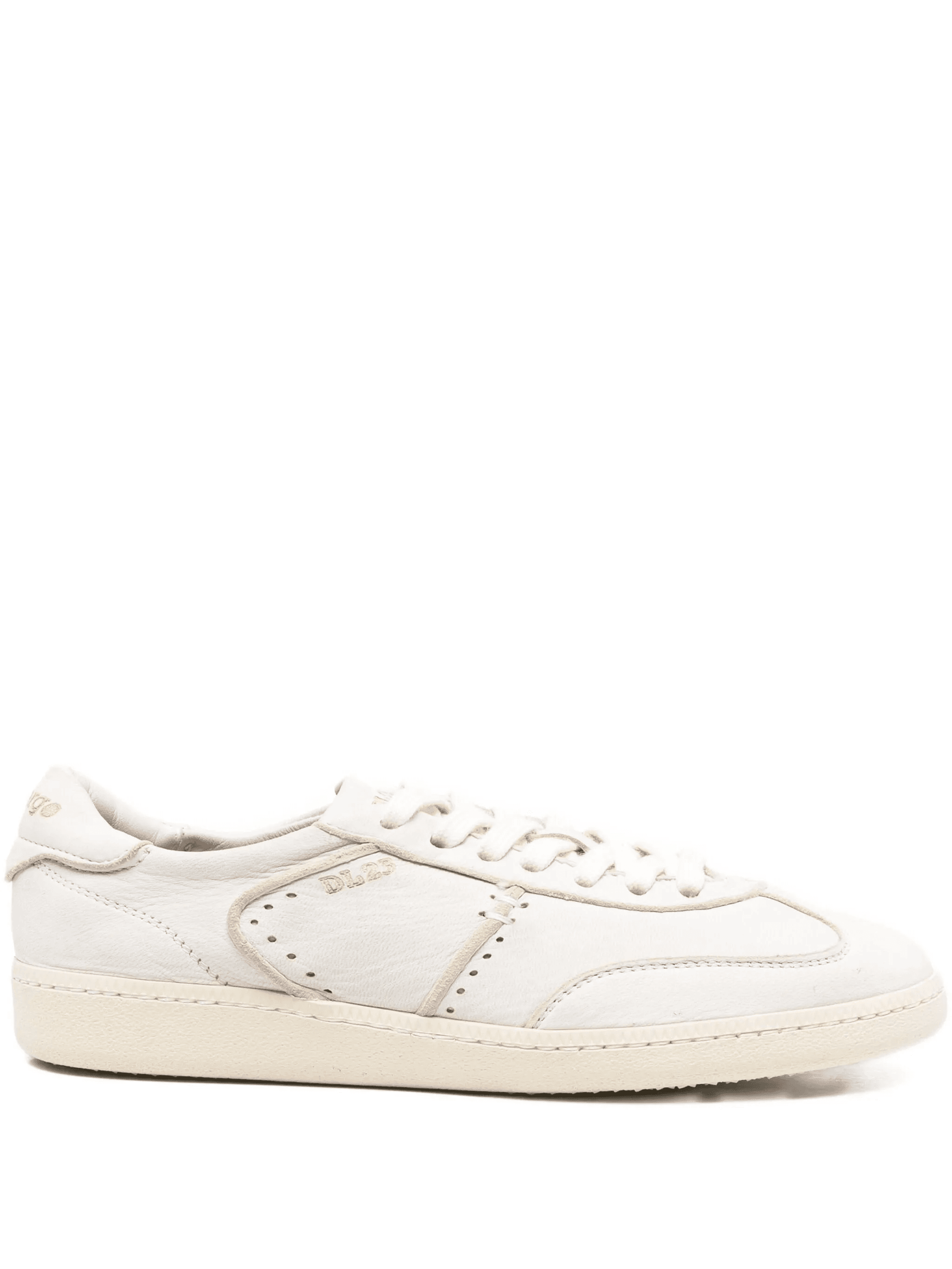 perforated-leather lace-up sneakers - Image 1