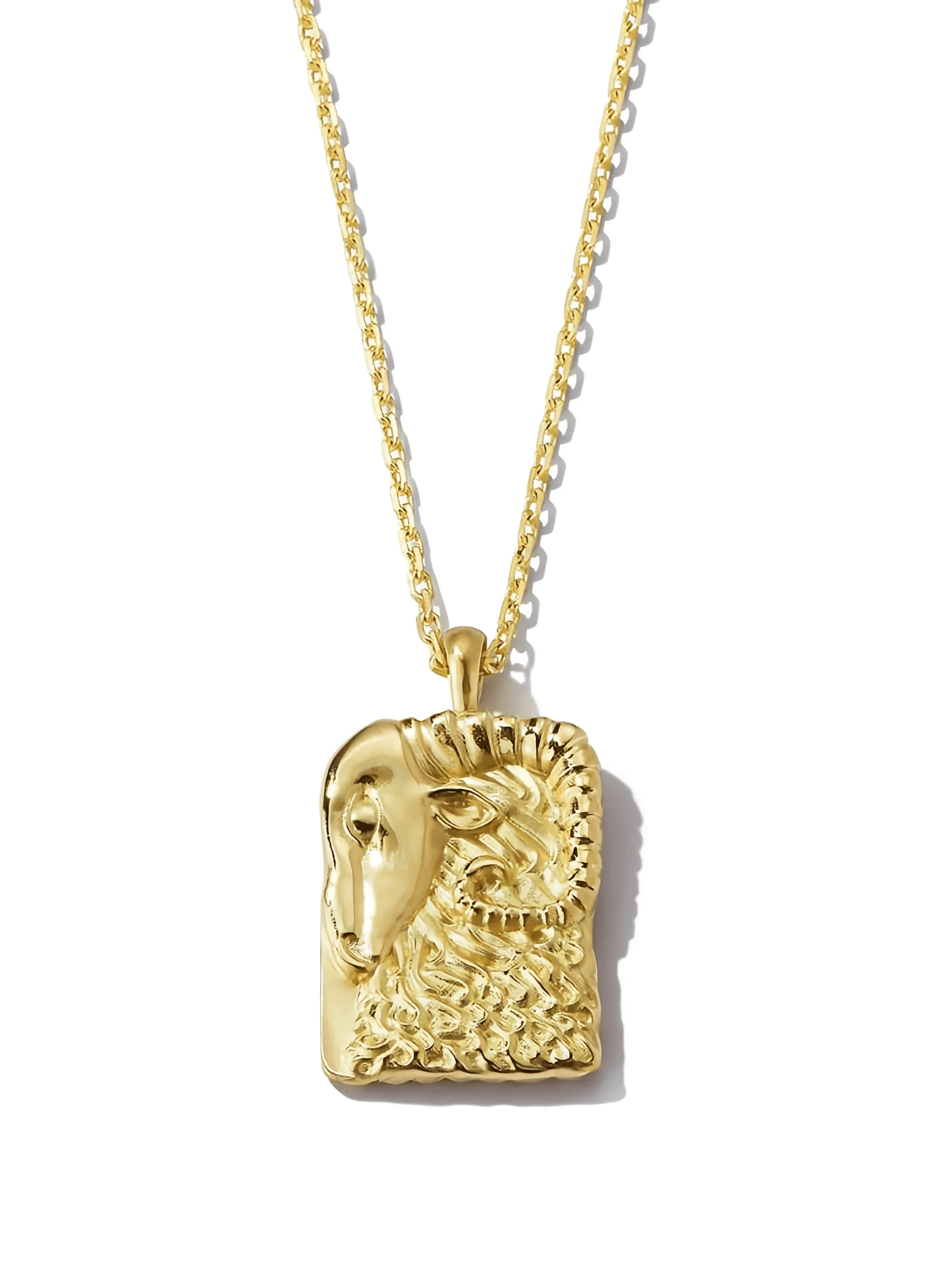 18K yellow gold Aries pendant necklace - Image 1