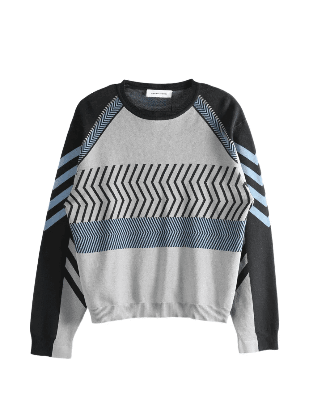 chevron-pattern sweatshirt - Image 1
