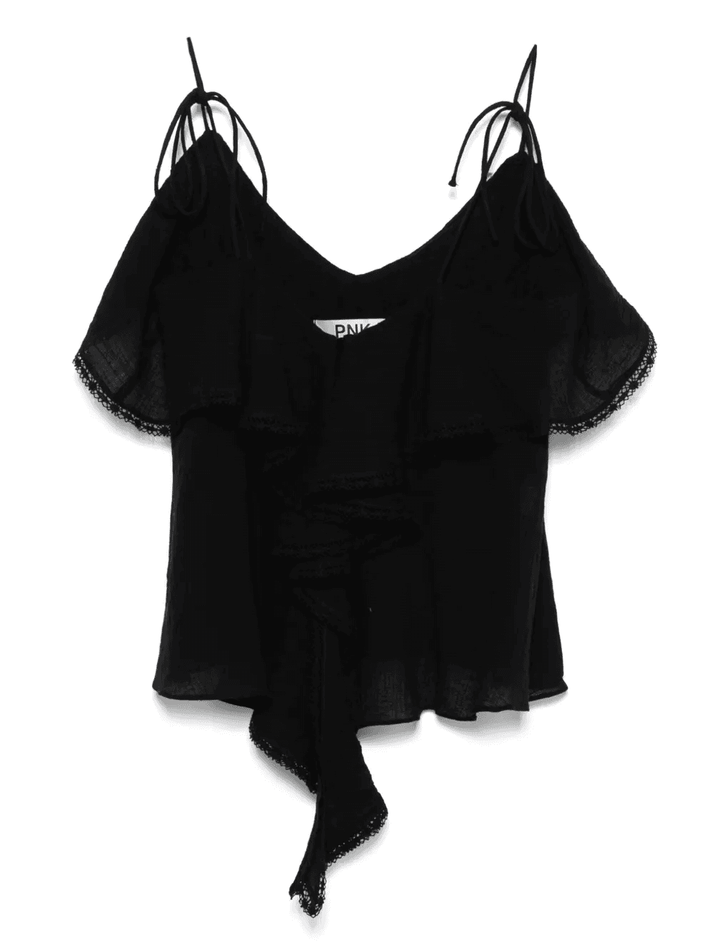 lace-detail cotton top - Image 1