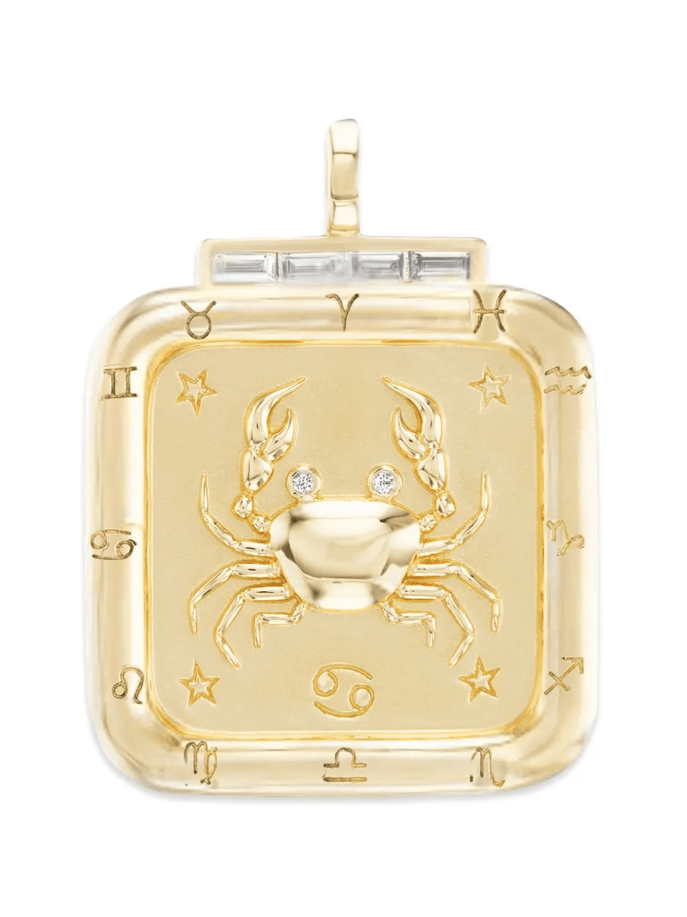 diamond cancer zodiac pendant - Image 1