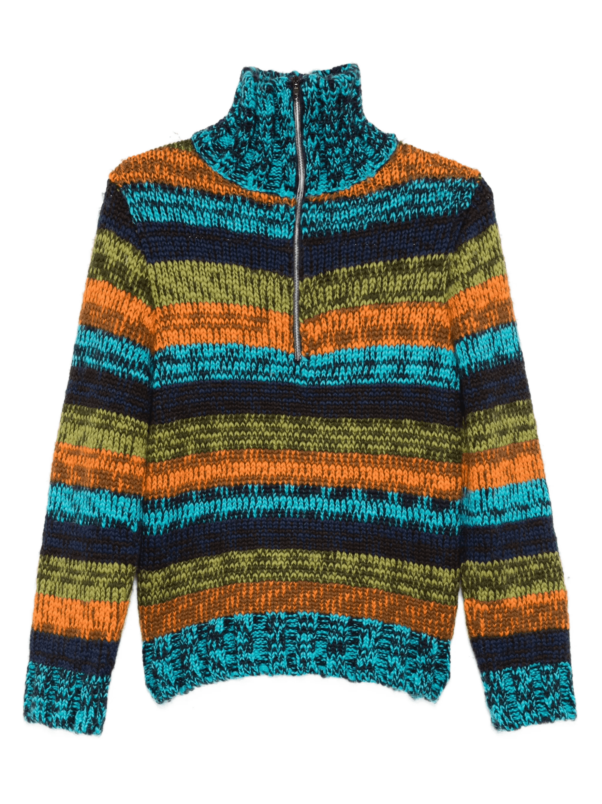 2001-2002s striped zip sweater - Image 1