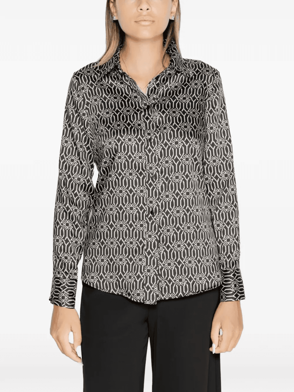 geometric-pattern shirt - Image 1