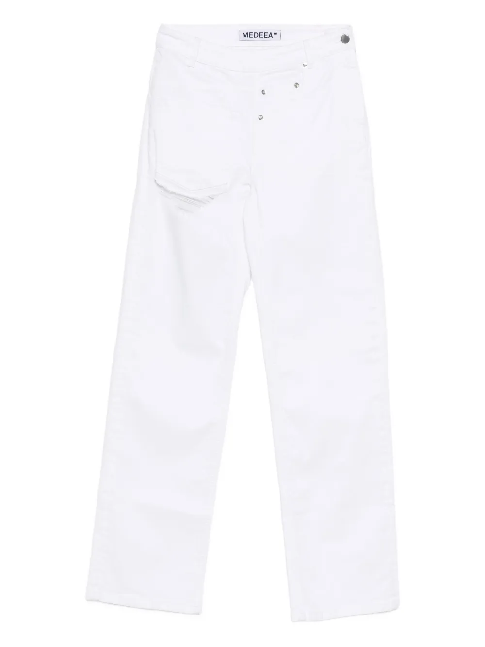 high-waisted straight-leg trousers - Image 1