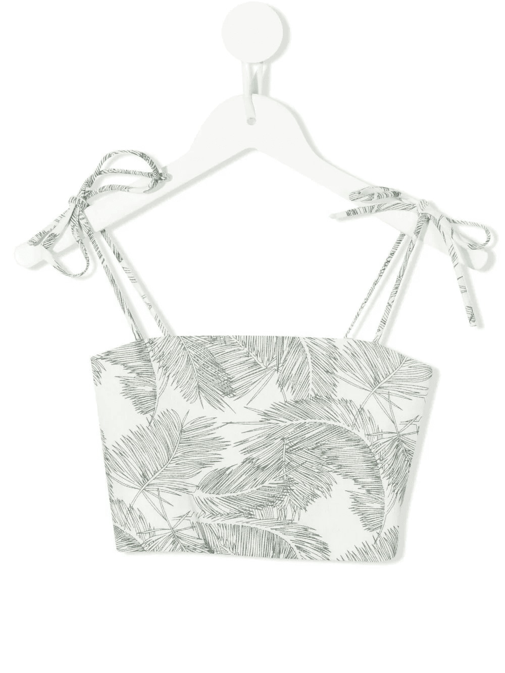palm-print linen cropped top - Image 1