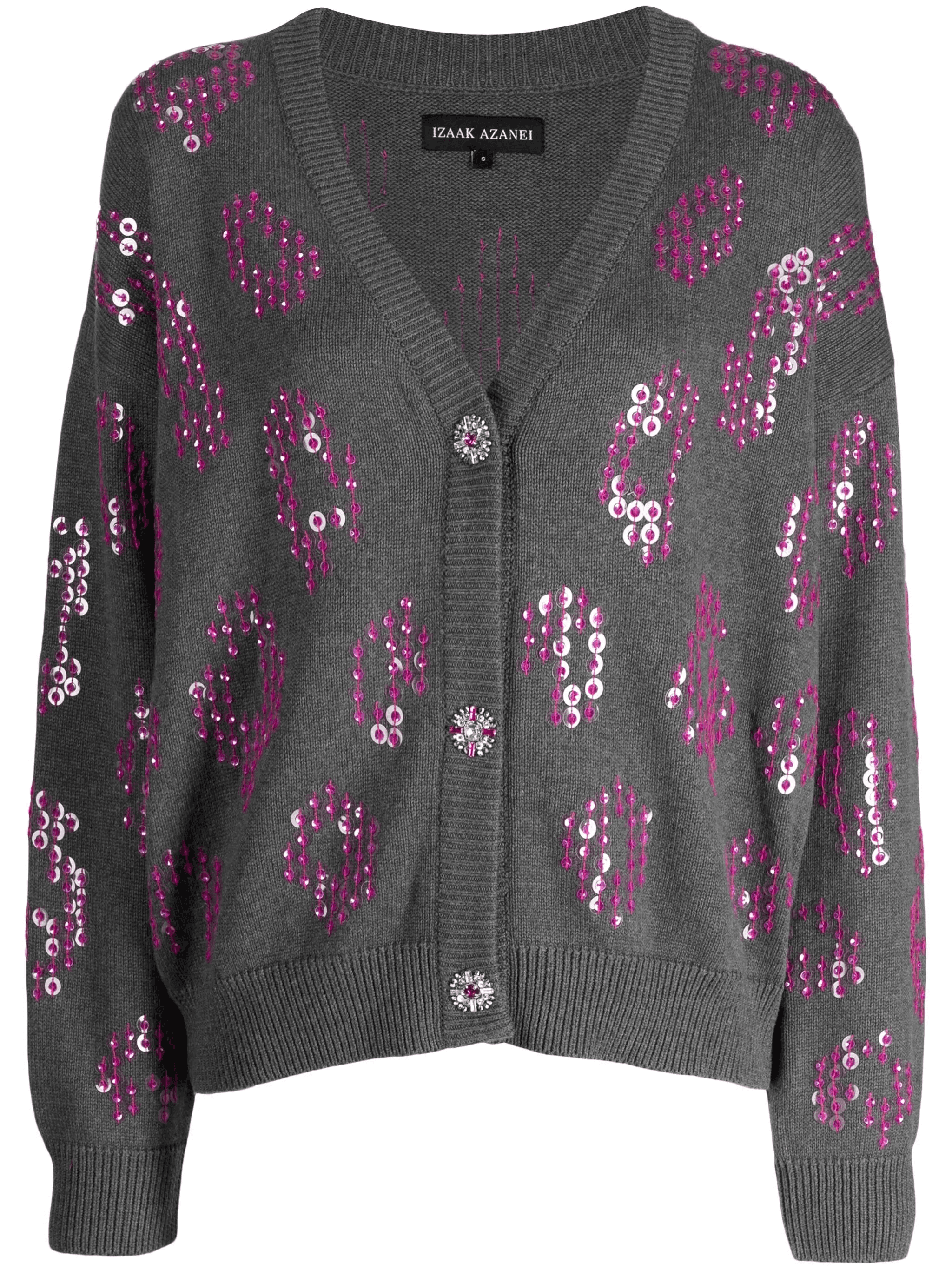 sequin-detail cotton cardigan - Image 1