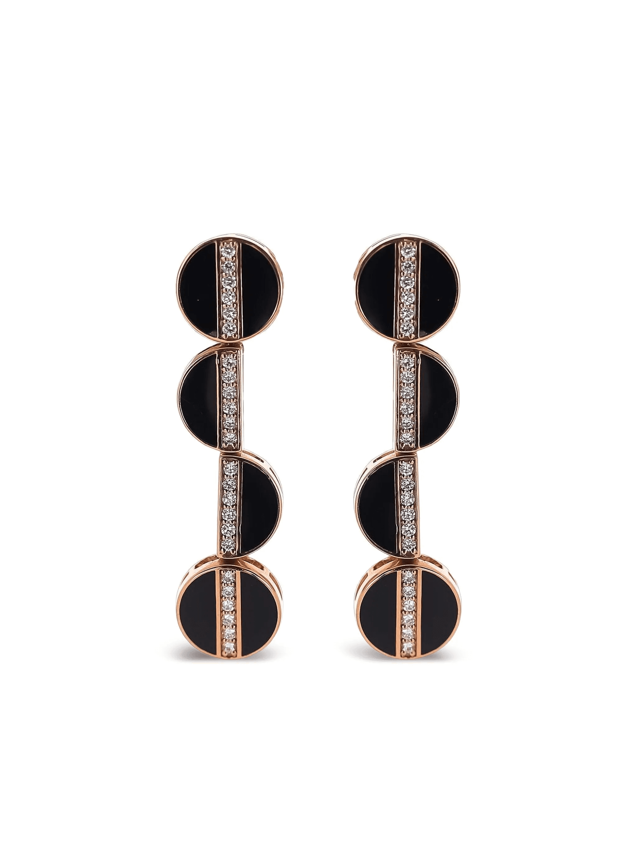 18K rose gold Elixer diamond earrings - Image 1