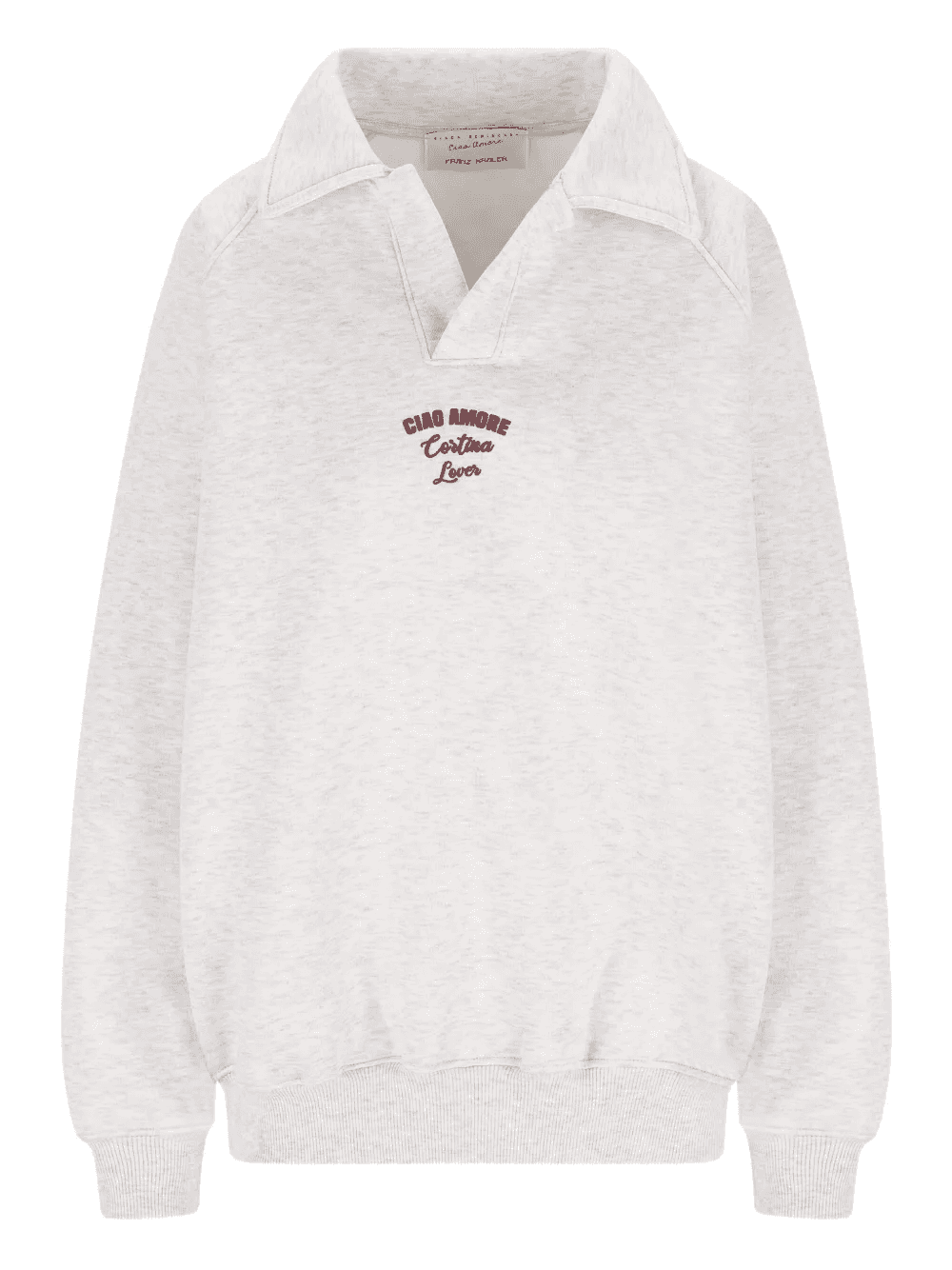 polo-neck embroidered sweatshirt - Image 1