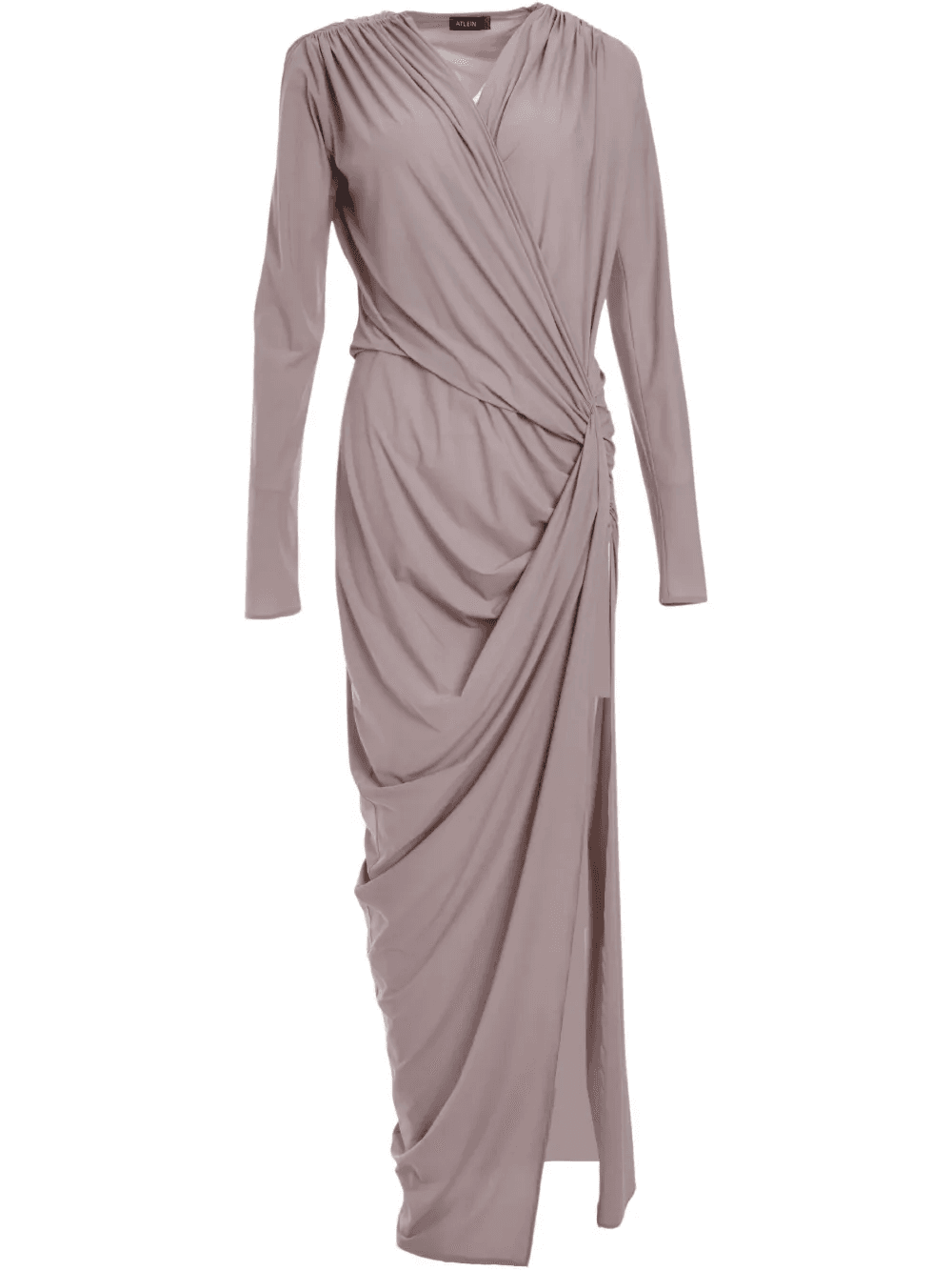 V-neck draped maxi dress - Image 1