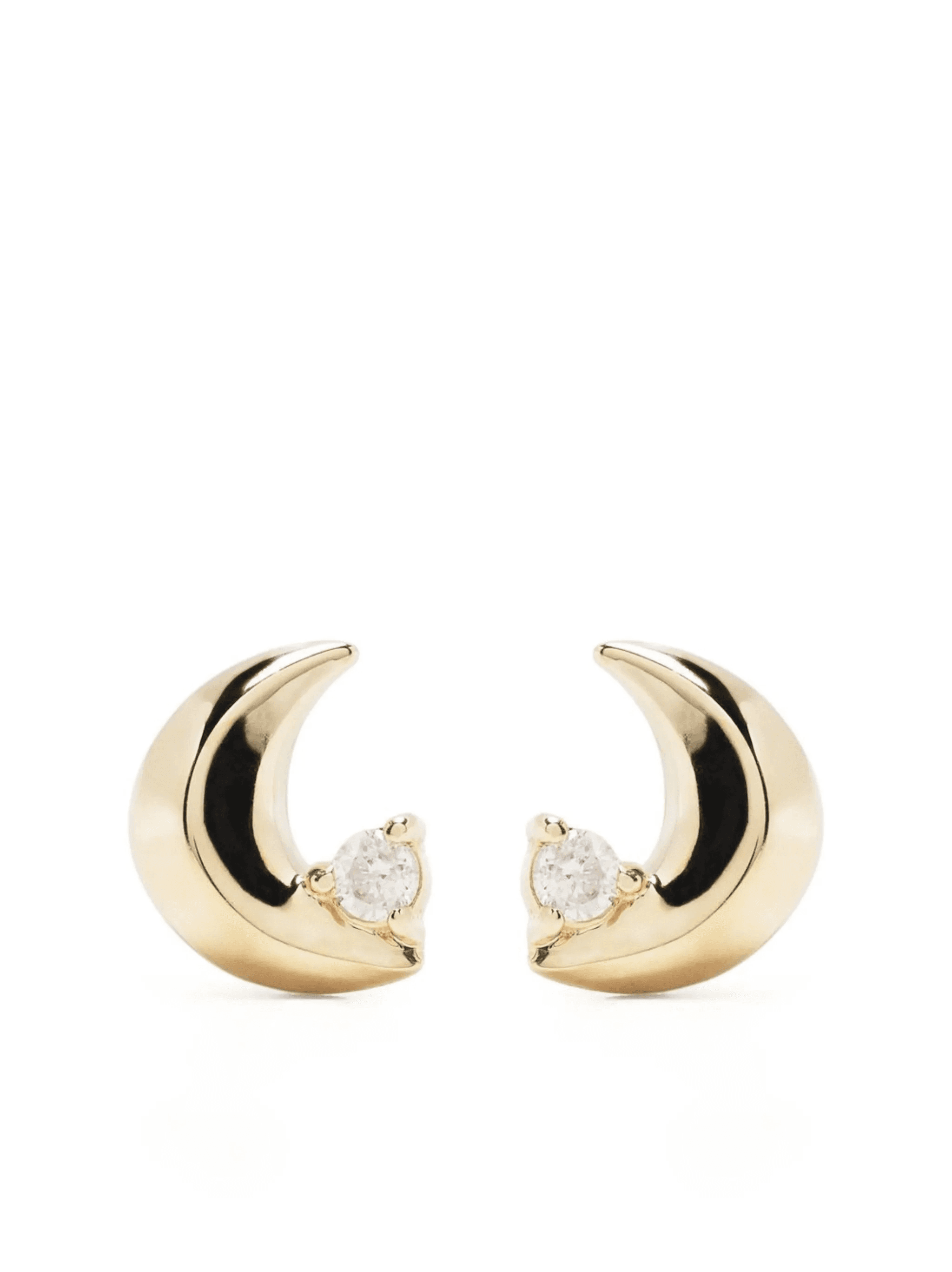 14kt yellow gold Super TIny diamond stud earring - Image 1