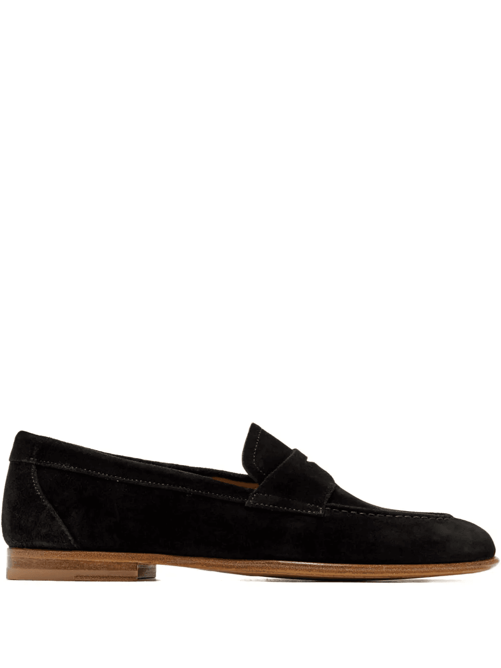 suede-leather penny  loafers - Image 1