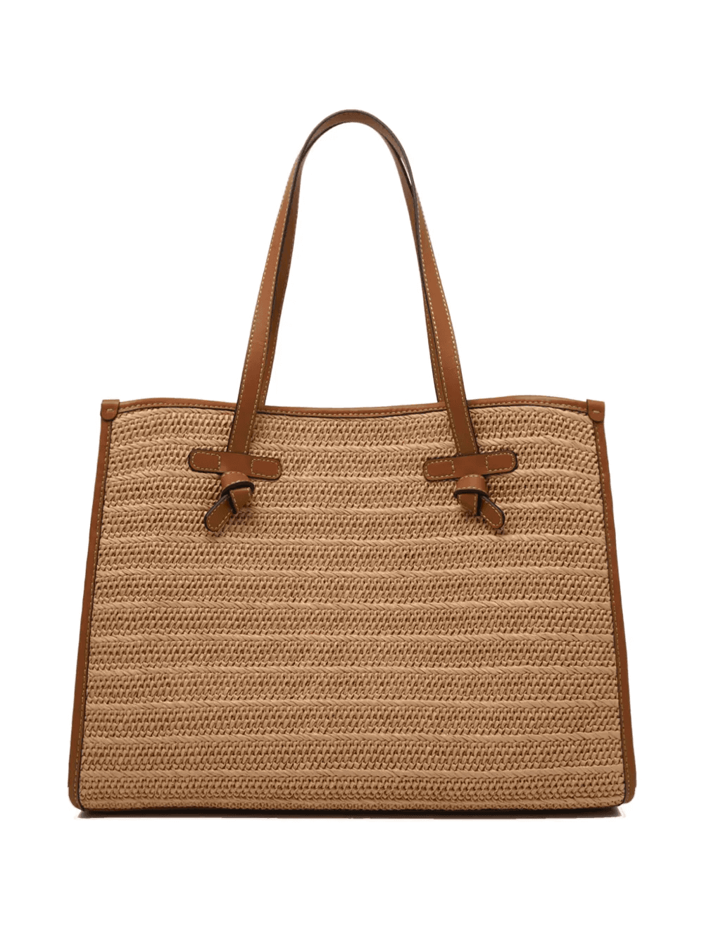 woven raffia tote bag - Image 1