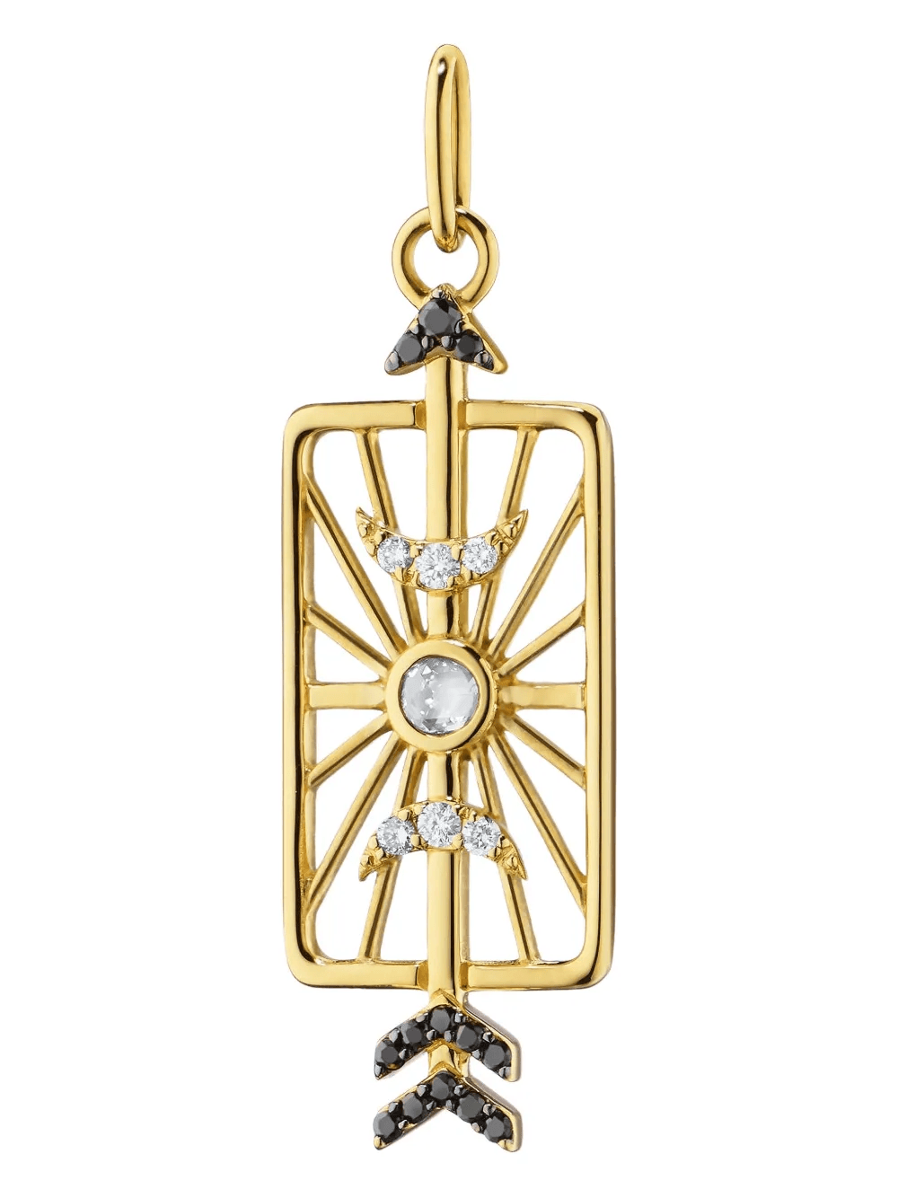 18K yellow gold Shoot For The Moon diamond charm - Image 1