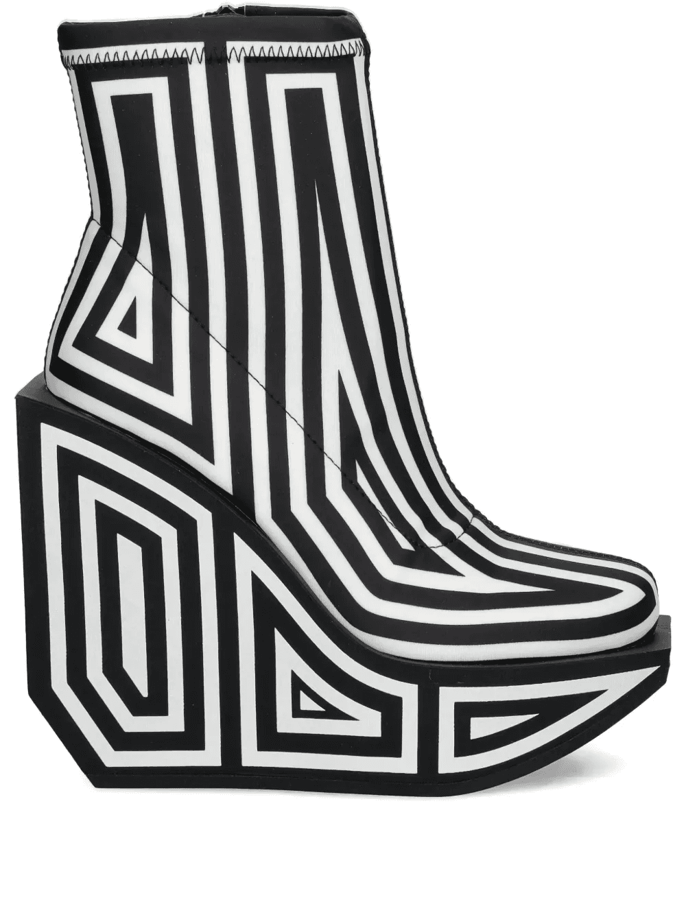 striped-print wedge ankle boots - Image 1
