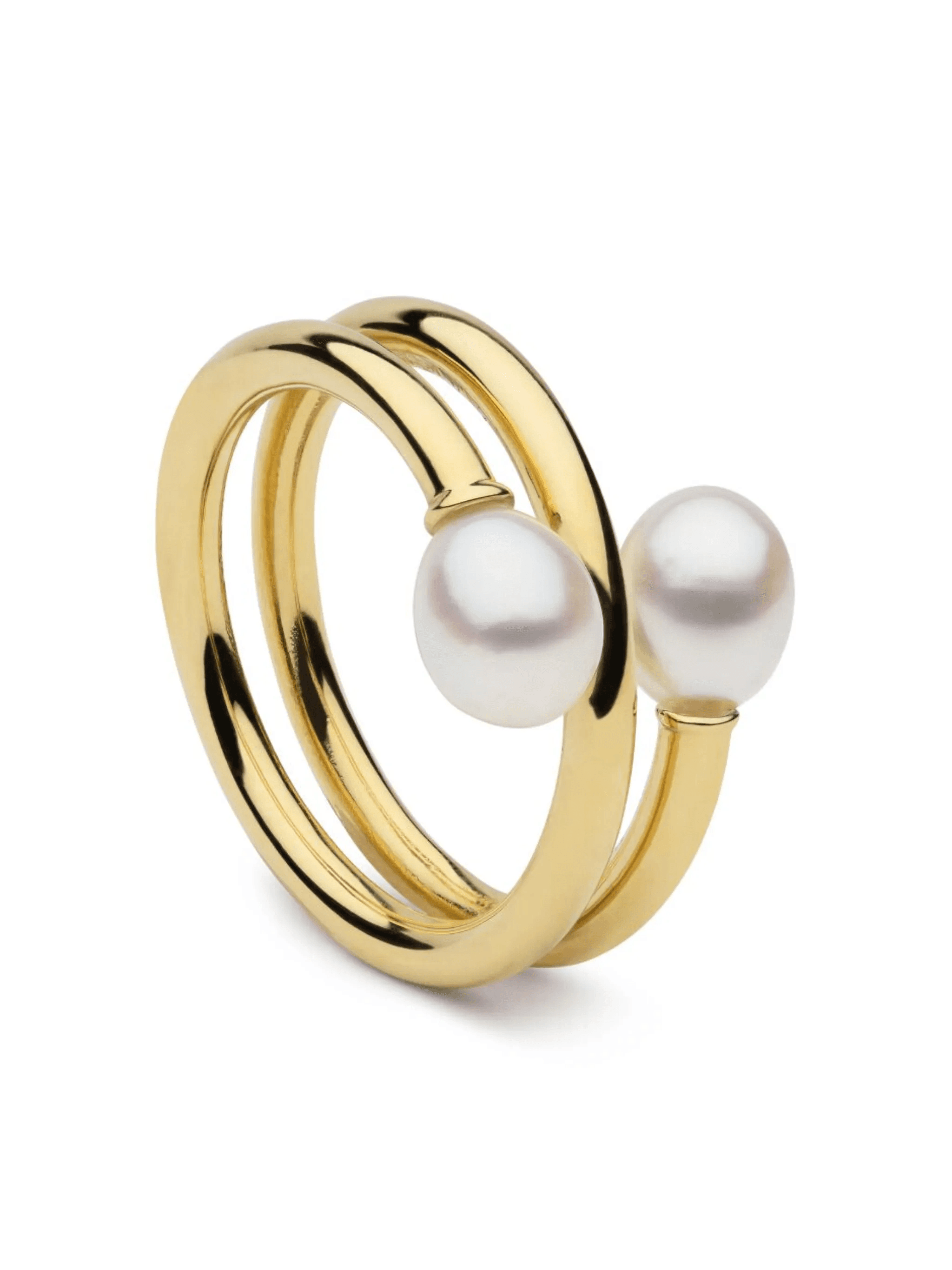 9kt yellow gold Camille pearl ring - Image 1