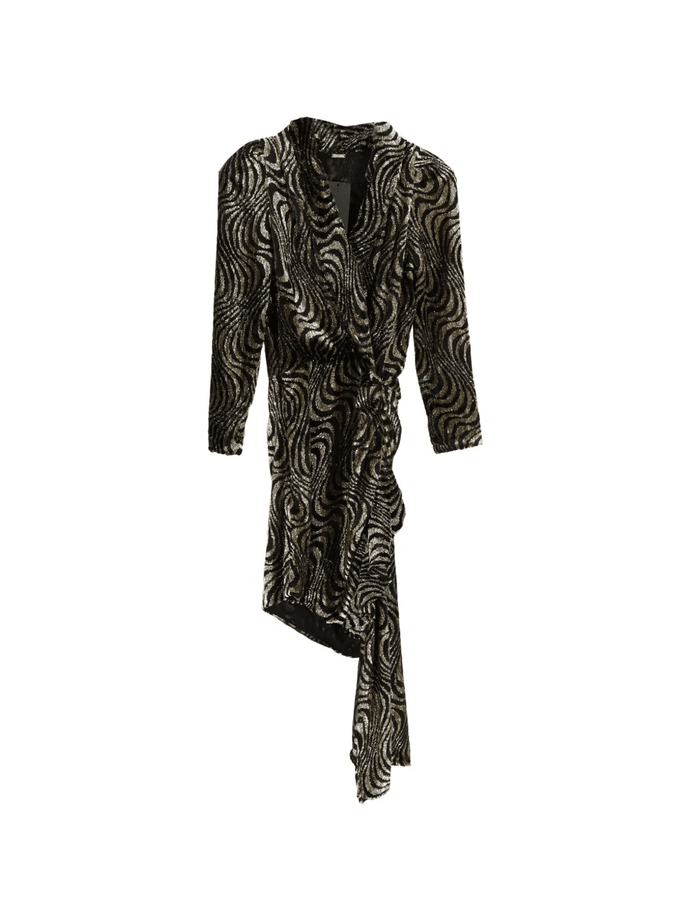 asymmetric striped mini dress - Image 1