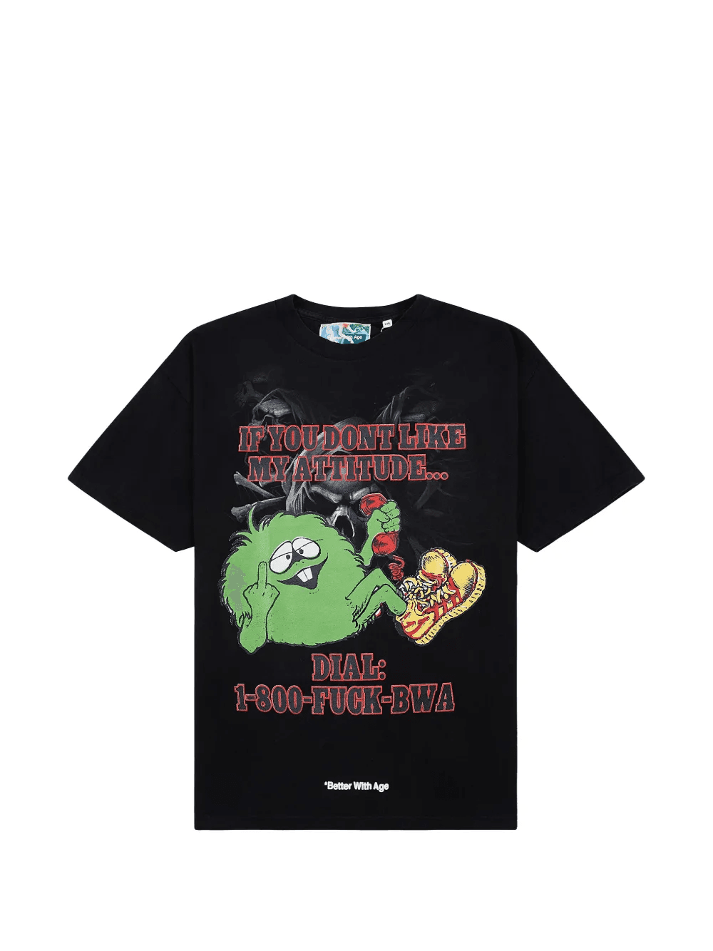 Black graphic- t-shirt - Image 1