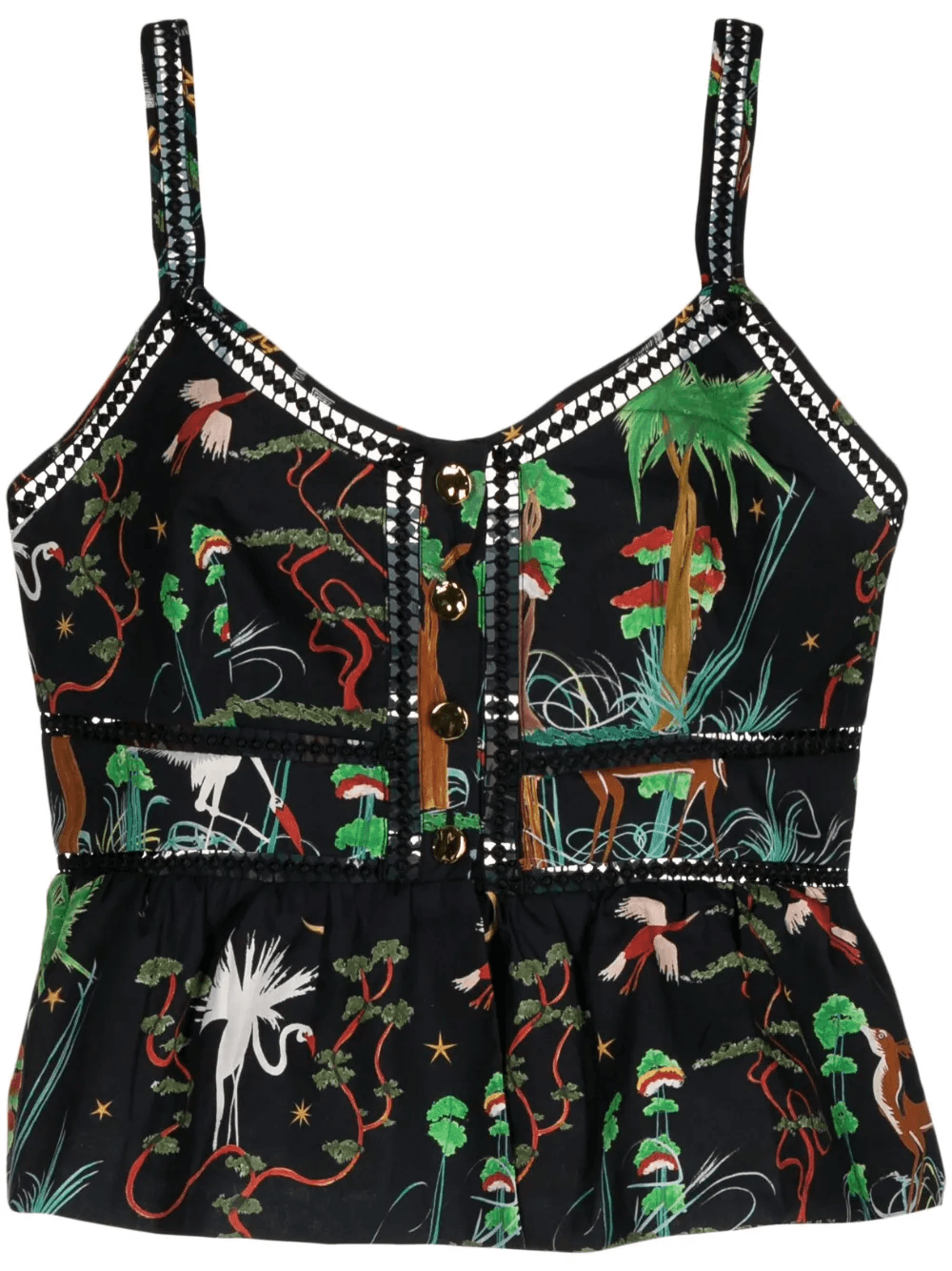 graphic-print sleeveless top - Image 1
