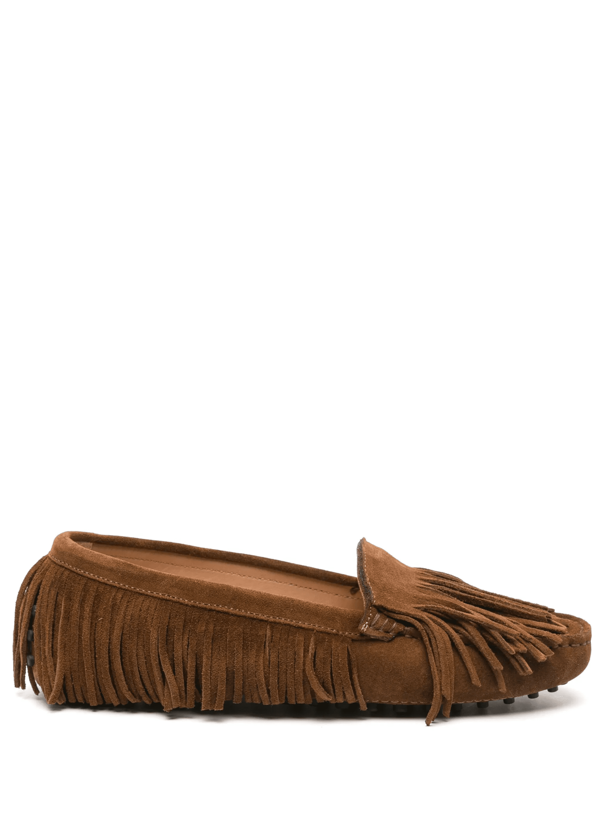 fringed suede loafers - Image 1
