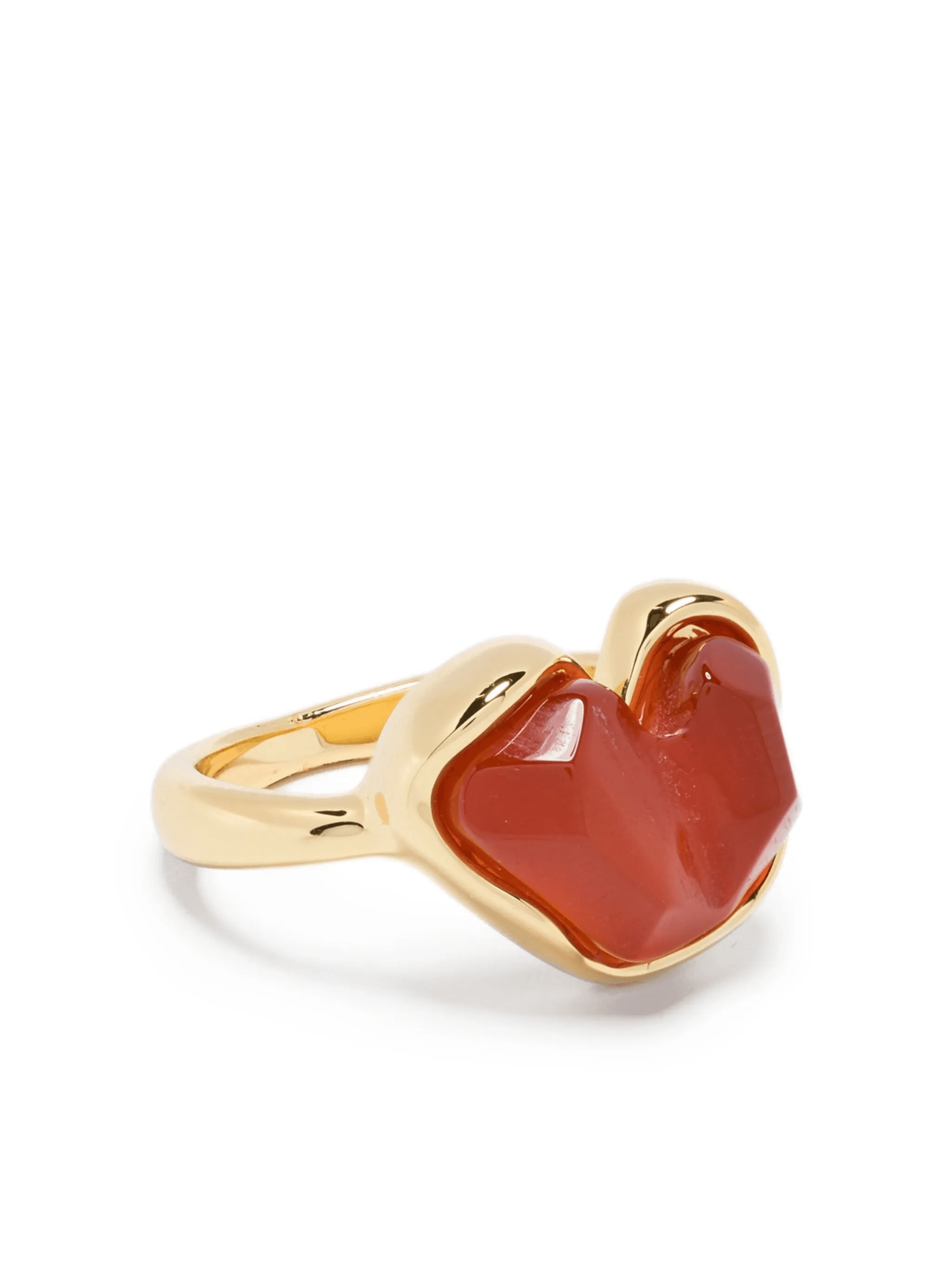14K gold plated brass Heart ring - Image 1