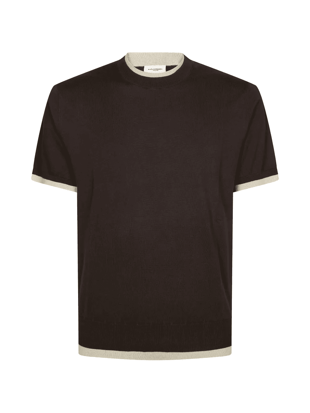 contrast-border short-sleeve knitwear - Image 1