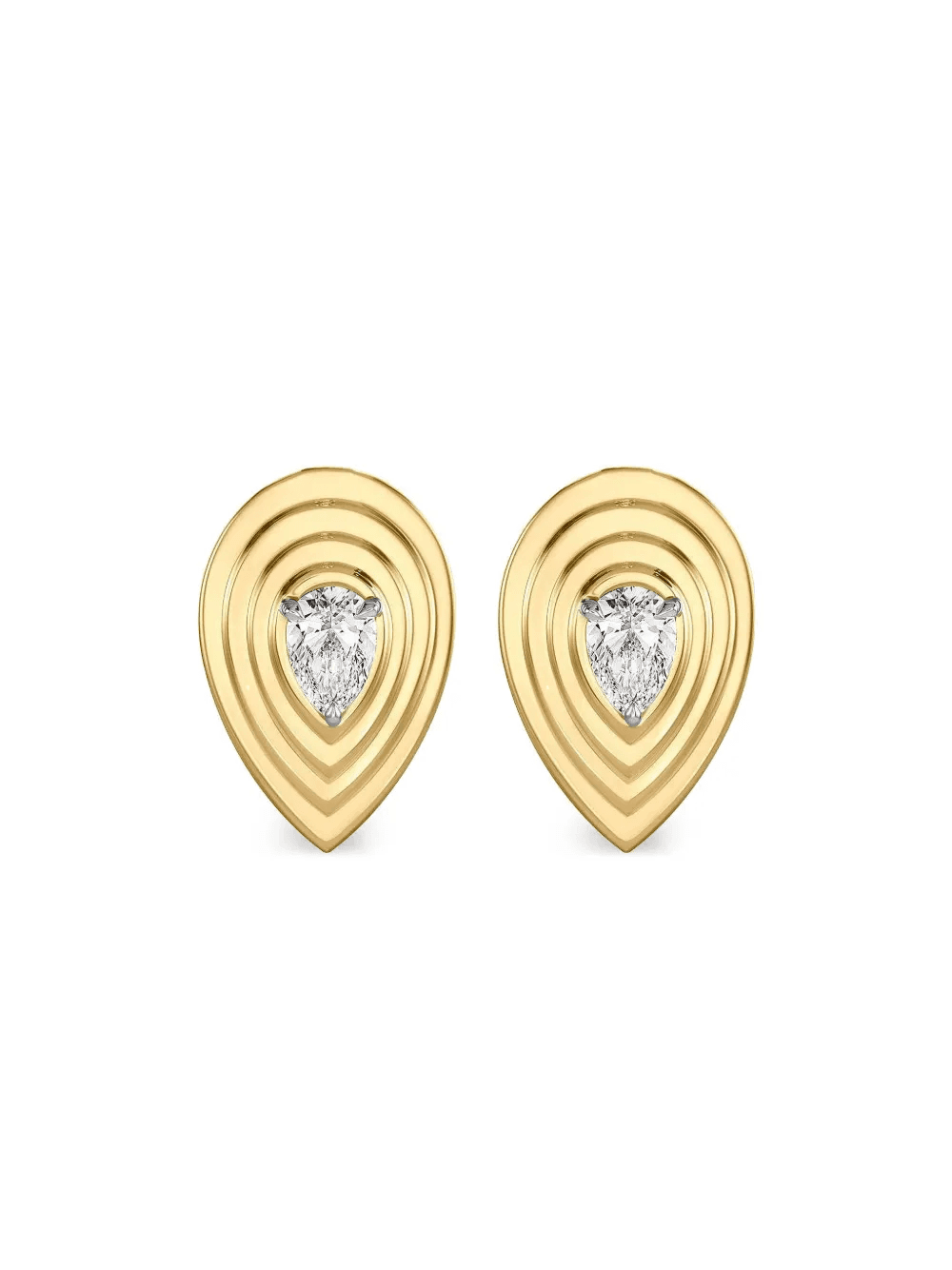 18K yellow gold Pear Stories diamond earrings - Image 1