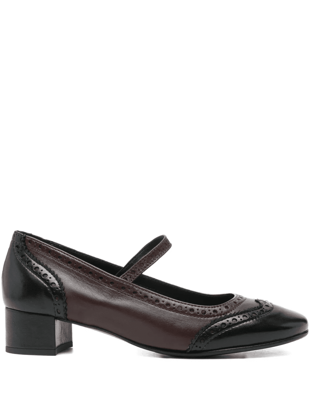 leather brogue pumps - Image 1
