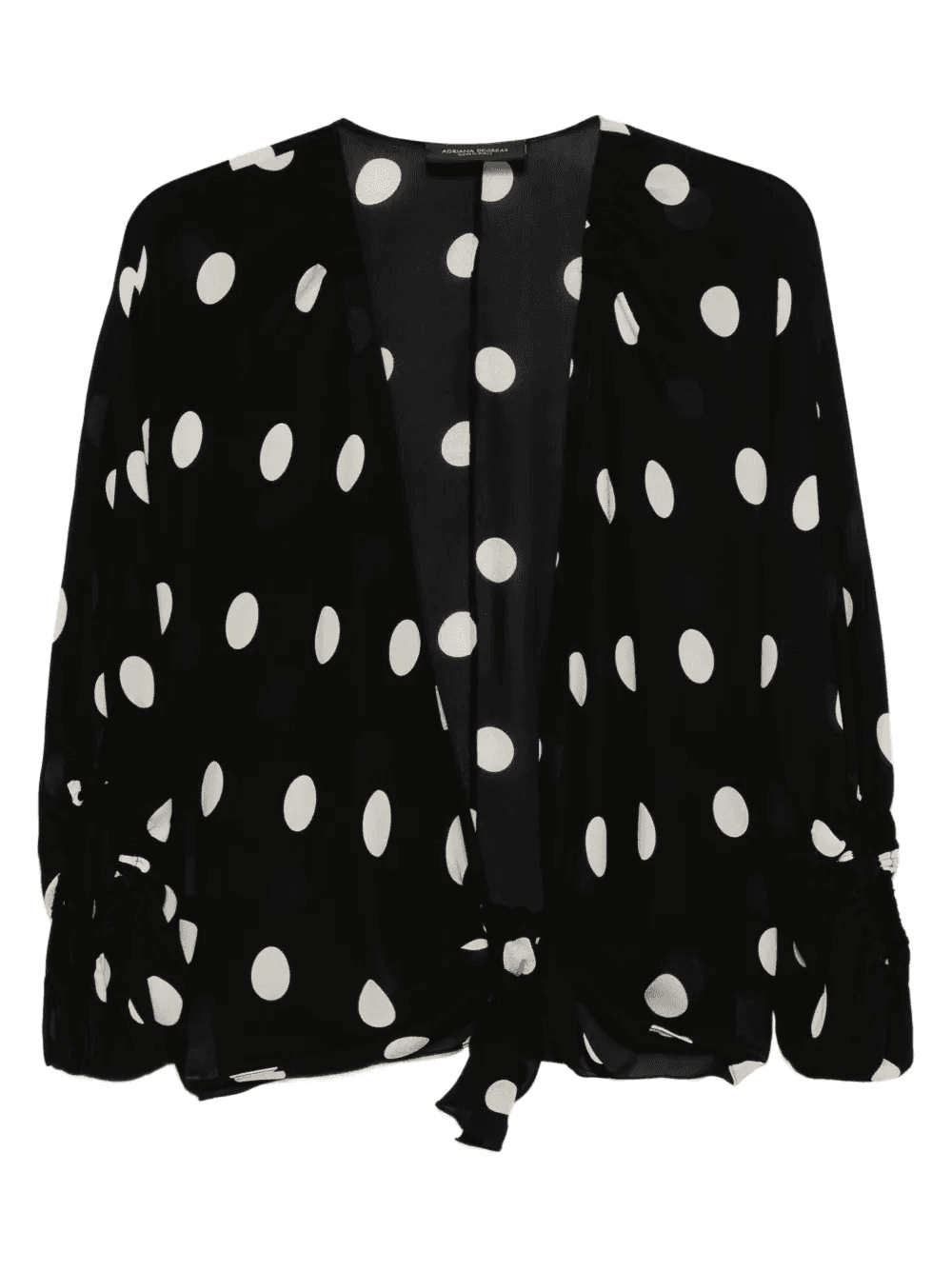 polka-dot tie-fastening blouse - Image 1