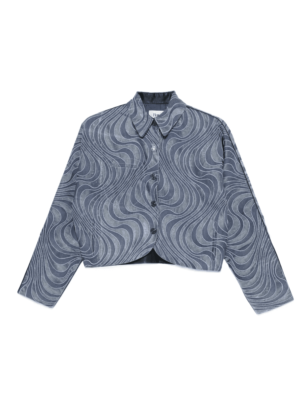 button-up wave-pattern jacket - Image 1