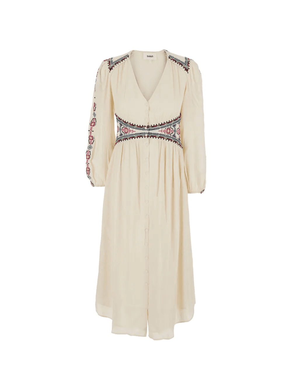 Tina embroidered button-down dress - Image 1