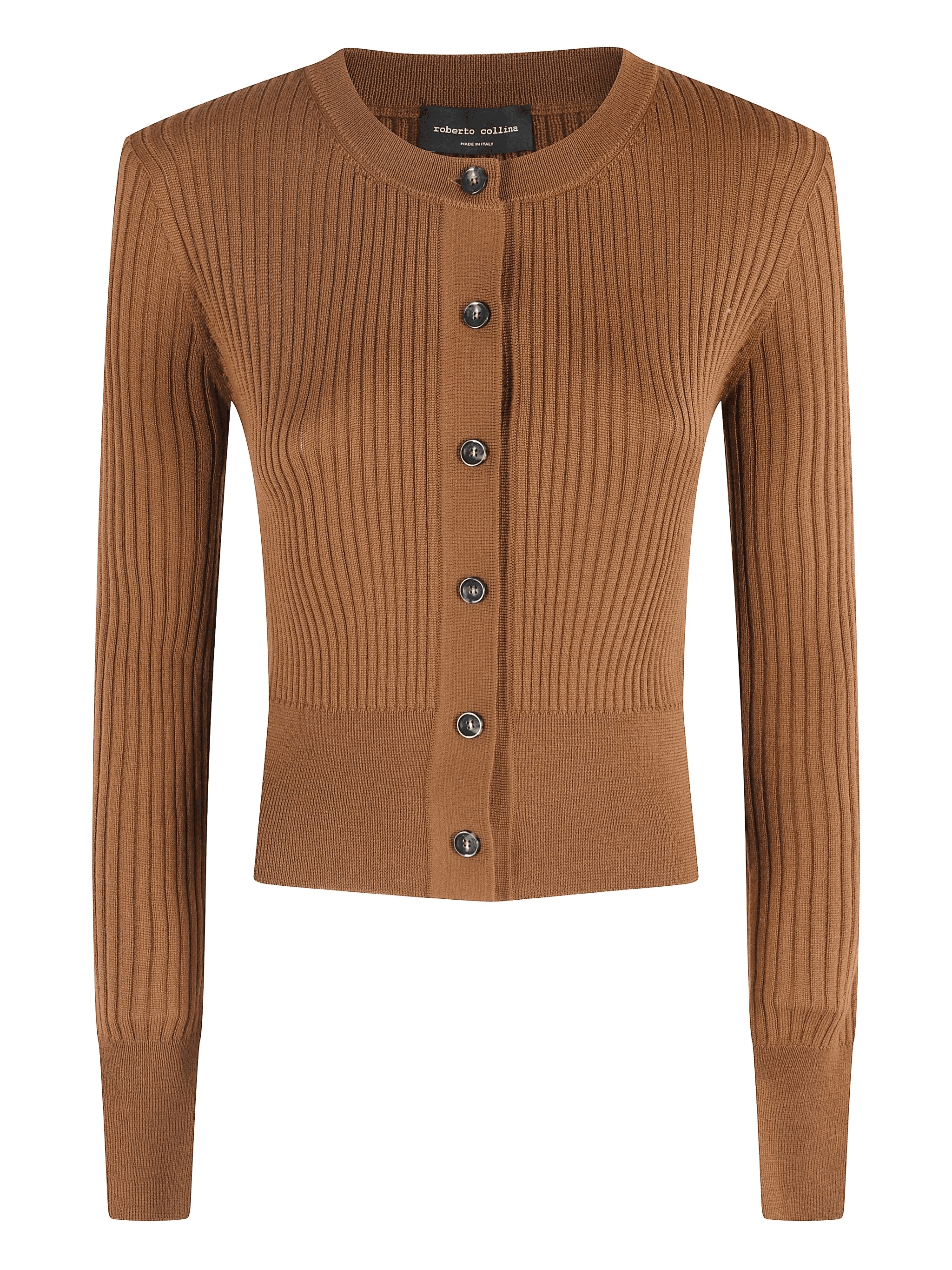 ribbed button cardigan - Image 1